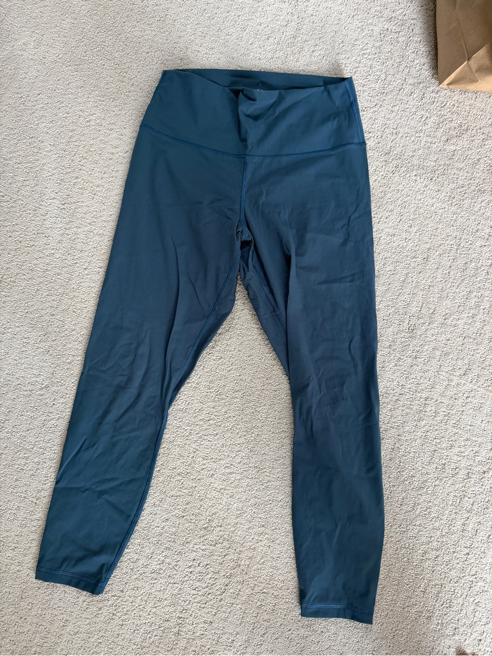 Everlane High-Rise Crop Leggings in Deep Teal